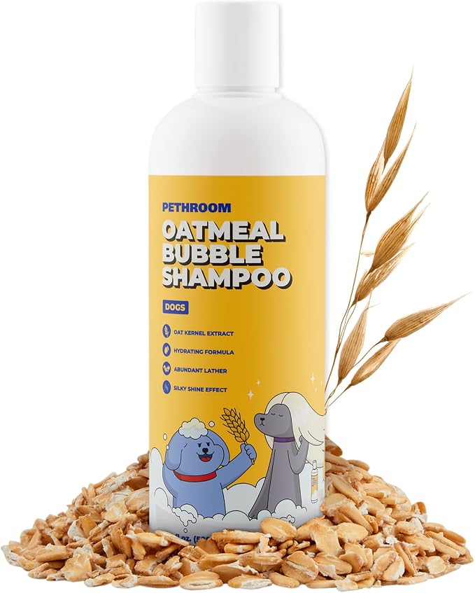 PETHROOM Premium Oatmeal Dog Shampoo for Itchy Sensitive Skin