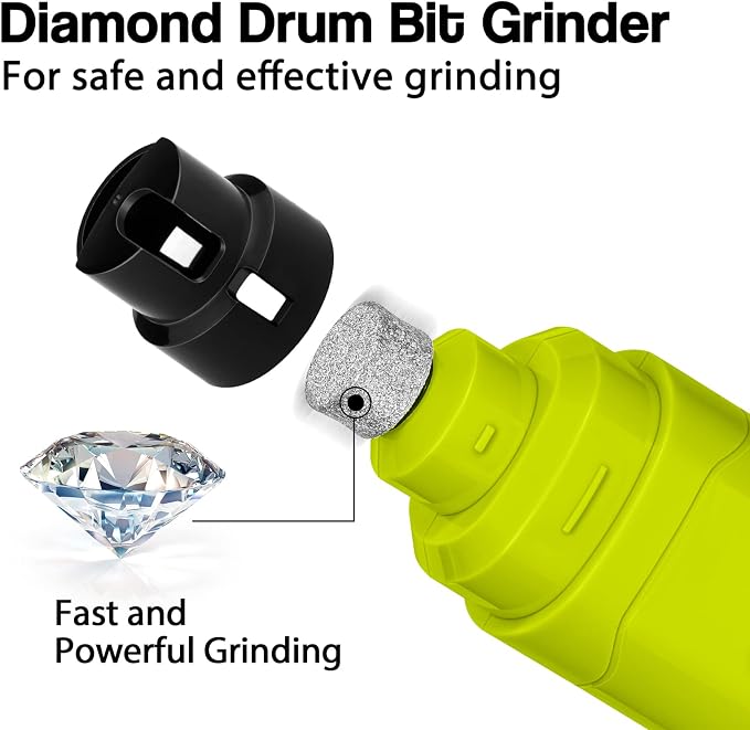 Casfuy Dog Nail Grinder Upgraded - Professional 2-Speed Whisper-Quiet Electric Pet Nail Trimmer Painless Paws Grooming & Smoothing for Small Medium Large Dogs & Cats (Green)