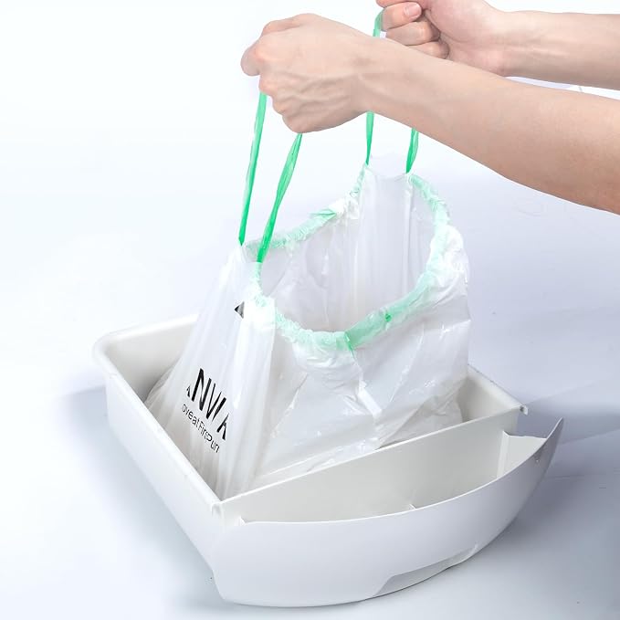 ANWA 120 Count Cat Litter Box Liners for Automatic Cat Litter Box and Litter Box Robot 4/5, Heavy-Duty, Extra Thick, Economy Bulk Pack