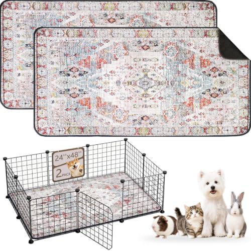 Washable Guinea Pig Pee Pads,Reusable Guinea Pig Cage Liner 2 Pack