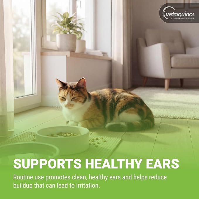 Vetoquinol Ear Cleansing Solution - Gentle Cleaner to Remove Dirt & Debris - Easy-to-Use Drops for Cats & Dogs - Support Clean and Fresh-Smelling Ears - Ideal for Routine Pet Hygiene - 1 Gallon