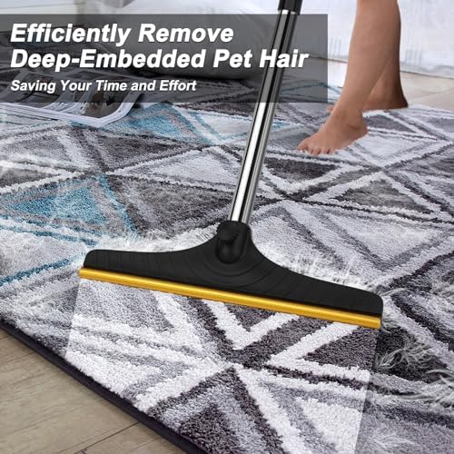 B-Land Carpet Rake for Pet Hair Removal, Reusable Carpet Scraper Broom