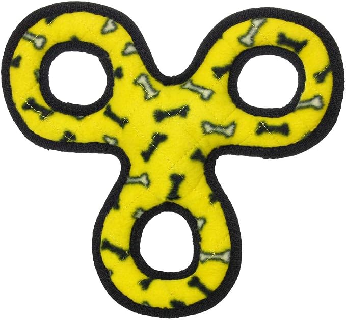 TUFFY® : 2 Pack 3Way Tug Dog Toy: Ultra Durable Plush Toy with Multiple Layers & Reinforced Seams, Washable and Floats, Original Construction