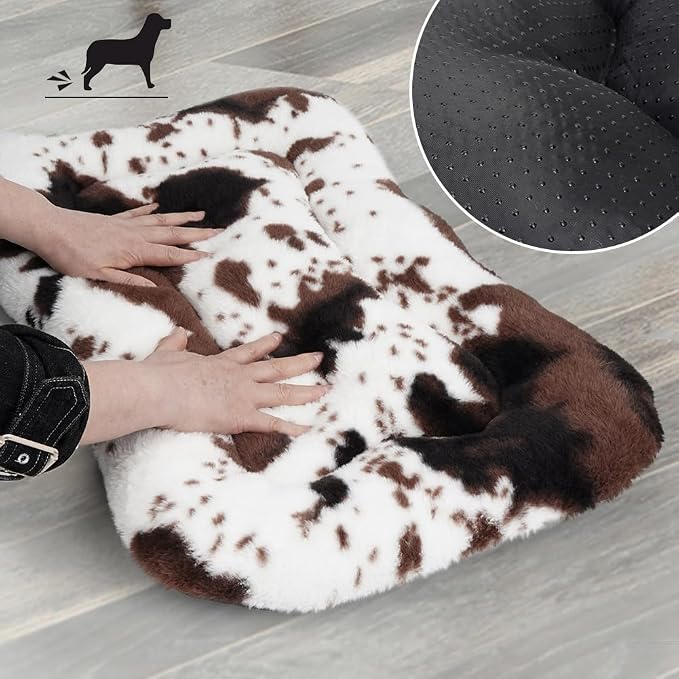 Dog Bed Crate Pad Crate Mat for Large Dogs Soft Dog Bed Anti Slip Kennel Pad