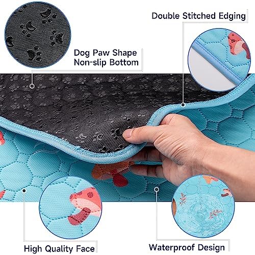 Sunheir Washable Pee Pads for Dogs, 4-Pack Reusable Puppy Pads