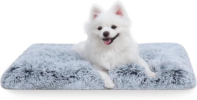 Medium Dog Bed Washable, Soft Puppy Crate Pad 30", Plush Pet Mat Sleeping | Machine Washable, Anti-Slip Bottom, Kennel Pad 30*20", Ultra Soft Cozy, Easy to Care,40lbs, Cat Bed