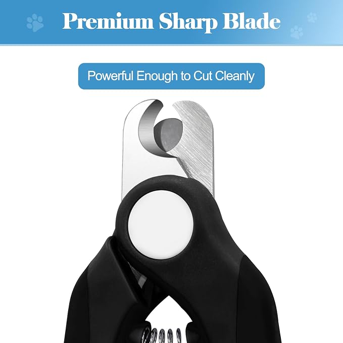 Swihauk Heavy Duty Dog Nail Clippers and Trimmers, Professional Pet Nail Clippers with Nail File for Dogs Cats Small Animal, Claw Clippers with Safety Guard to Prevent Over-Cutting, Black