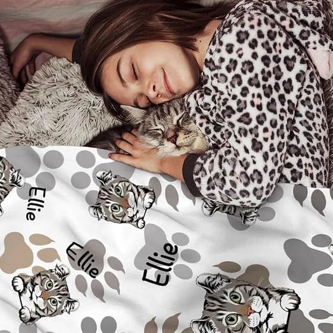 Pamaheart Custom Dog Face Blankets, Personalized Pet Photo Blanket, Fleece Dog Blankets, Customized Photo Throws, Dogs Dad Gifts, Pet Lover Gifts, Memorial Gift /35