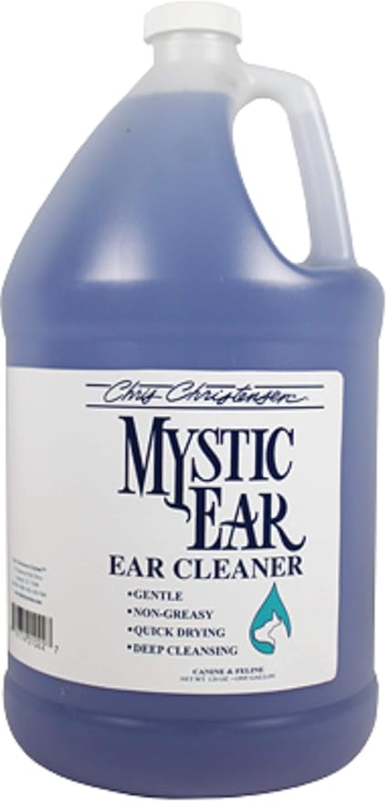 Chris Christensen Mystic Ear Dog Ear Cleaner, Groom Like a Professional, Gentle & Non-Greasy, Deep Cleansing, Quick Drying, Made in The USA, Gallon