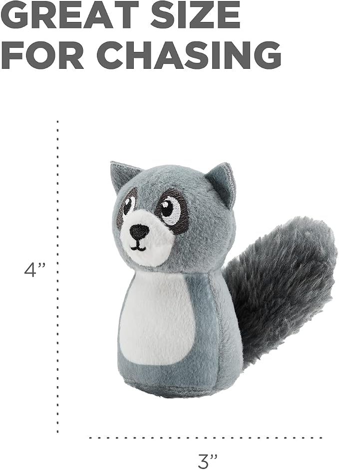 Outward Hound Squeakin' Raccoon Hide A Puzzle Plush Replacement Dog Toys - 3 Pack