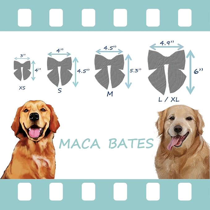 Maca Bates Christmas Red Gman Dog Collar with Bow Bowtie for Dogs Sailor Bow Tie Adjustable Breakaway Red Collars Accessories Gift for Extra Large Puppy with Golden Metal Buckle