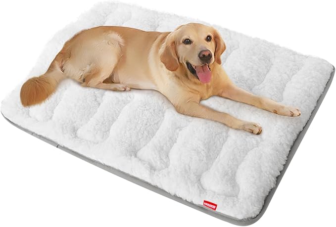 Dog Bed Crate Mat(42" X 28"), Soft Plush Dog Bed Pad | Machine Washable Crate Pad, Dog Sleeping Mat with Anti Slip Bottom