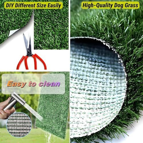 Artificial Grass for Dog Pee Training, Fake Grass Patch for Potty Tray