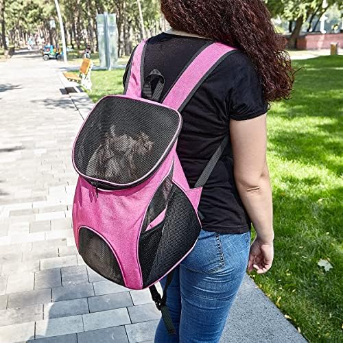 Dogline Front and Backpack for Dogs/Cats - Two Sizes - Airline Approved - Small, Pink