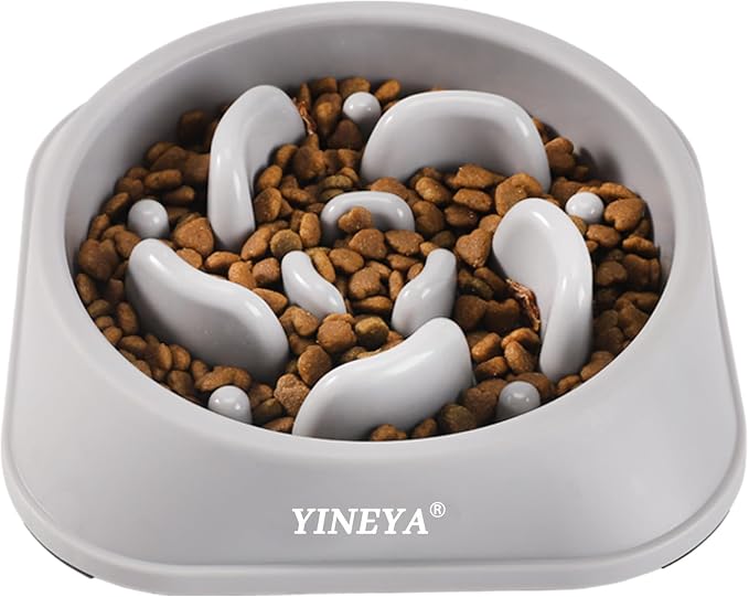 YINEYA Slow Feeder Dog Bowls, Pet Supplies That Slow Down Eating, Pet Food Bowls, Maze Dog Puzzle Feeder for Medium Breed