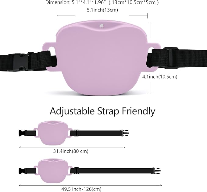 AUDWUD Magnetic Dog Treat Pouch with Adjustable Belt for All Waist Sizes | Hands free design with adjustable strap 31"-49.5",Magnetic spill-proof seal is perfect for active,flexible training
