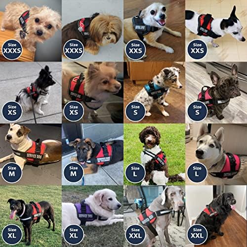 Industrial Puppy Emotional Support Vest Harness, XXS 13.5-17 in, Bright Red