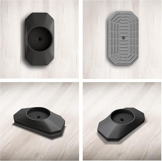 ICERO - Baby Gate Wall Protector - Protect Walls & Doorways from Pet & Dog Gates - for Child Pressure Mounted Stair Safety Gate- 4 Pack, Black