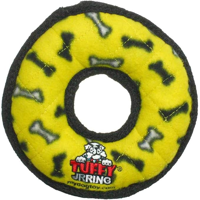 TUFFY® : 2 Pack Ring Dog Toy: Ultra Durable Plush Toy with Multiple Layers & Reinforced Seams, Washable and Floats, Original Construction