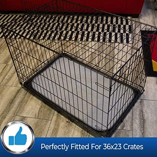 Pet Magasin Highly Absorbent Reusable Washable Pet Pads for Crate or Training with Waterproof Bottom (Pack of 3) (Pack of 3) (Grey, 27x16 Inch)