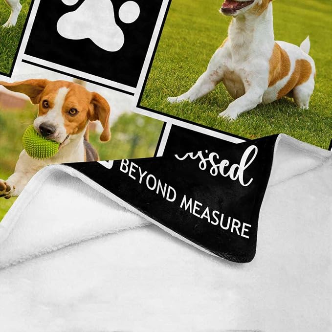 Artsadd Personalized Blanket with Picture Memorial Pet Loss Sympathy Gift in Memory of Dog Cat Custom Photo Blanket