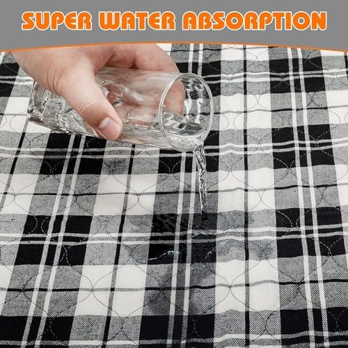 KOOLTAIL Reusable Puppy Pads, 2 Pack Washable Pee Pads for Dogs-Waterproof Non-Slip Plaid Puppy Training Pads, Absorbent Whelping Pads for Potty, Crate, Playpen, Bed, Sofa, Dog Large Mat, 36"x 41"