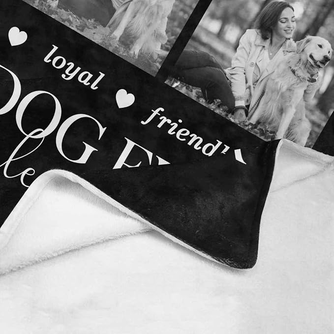 Artsadd Pet Memorial Gifts for Dogs Cats-Personalized Memorial Blanket with Photos and Name-in Loving Memory Gifts for Loved Ones Lost-Custom Remembrance Gifts Blankets for Pets Lover