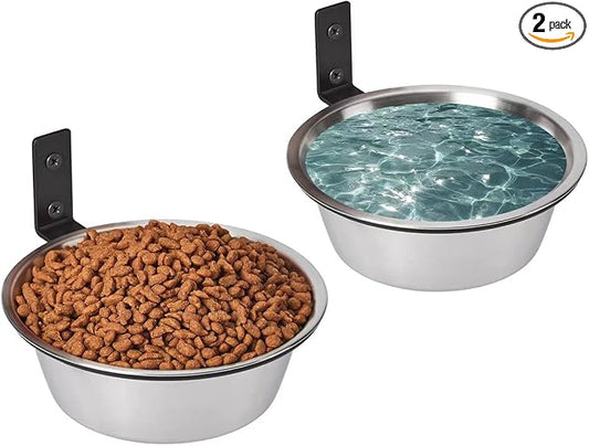FOYO Elevated Cat Bowls, Raised Cat Food and Water Bowls,Wall Mounted Pet Comfort Feeding Bowls