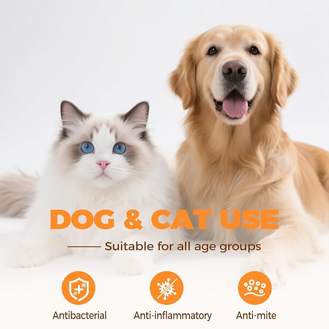 Ear Cleaner – Otic Ear Care Solution for Dogs and Cats, Helps Relieve Itching, Reduce Ear Odor, and Clean Debris – 4 fl oz | Advanced Ear Cleanser Dog Ear Wash Dog Swimmers Ear Drying Solution Pet Gentle