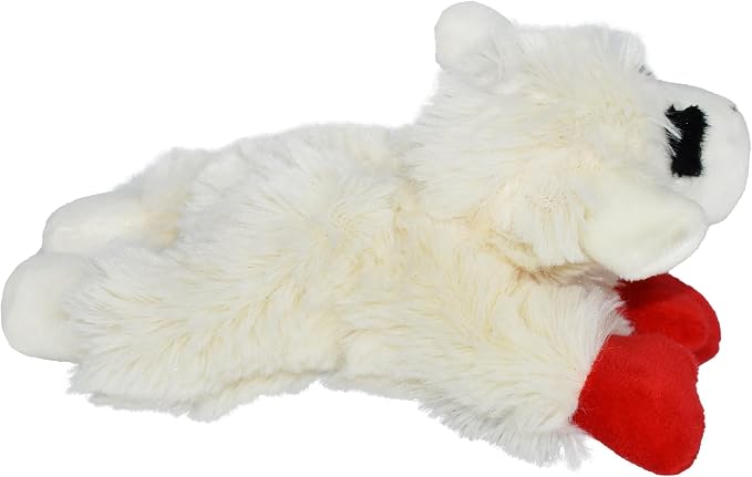 Multipet Lamb Chop Dog Plush Toy-Squeaky Toy for All Dogs - Extra Soft Plush - Stuffed Animal Dog Toy for Cuddling & Playing - Cute Pet-Toy (6", Cream) (Pack of 2)
