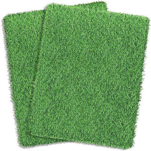 Artificial Grass Rug Turf for Dogs Indoor Outdoor Fake Grass for Dogs Potty Training Area Patio Lawn Decoration (25.6 x 19.7 Inch (Pack of 2))