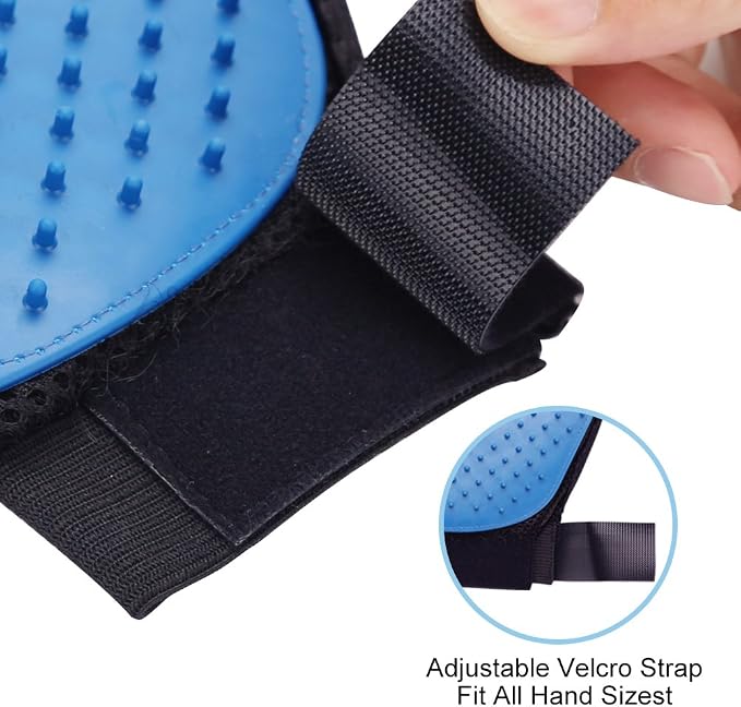 Pet Grooming Gloves 1 Pair Deshedding Mitt for Dogs Cats Bath Massage