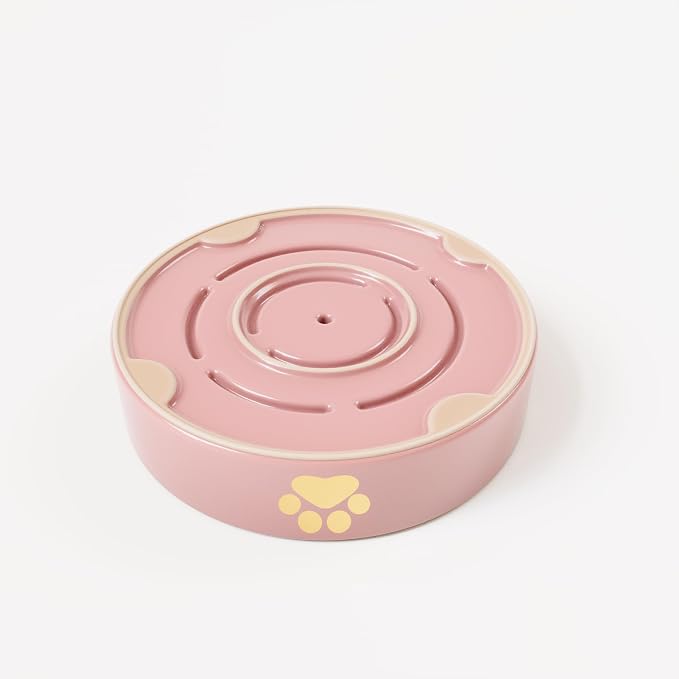 Slow Feeder Dog Bowls – Dog Bowl Slow Feeder – Microwaveable Dog Slow Feeder for All Breeds – Lead and BPA-Free Ceramic Pet Bowl – Pet Feeder for Fast Eaters