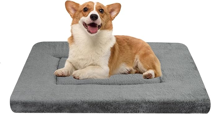 Dog Crate Mats Bed for Small/Medium Dogs, 30x20 Inch Short Plush Pet Mat, 1.6-inch Thick Thin Kennel Pad, Machine Washable Ideal for 30-Inch Dog Crates