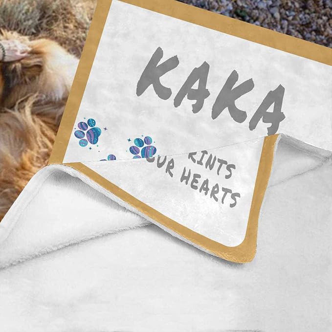 InterestPrint Photo Blanket Customized for Dog Memorial - Personalized Cozy Fleece Throws Blanket with Picture Upload for Dogs Cats Pets 3 Collages