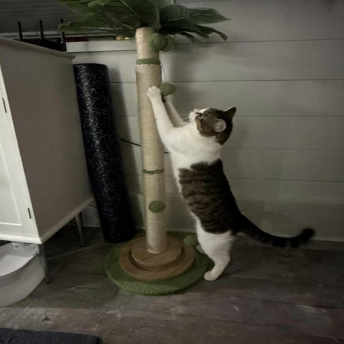 2 Pcs Cat Scratching Post Replacement for Indoor 15.7 x 3.1 Inches Cats Tree Replacement Parts Natural Sisal Cat Scratch Posts Refill Pole Part with M8 Screws Spare Cat Furniture Accessories