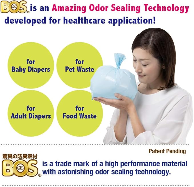 BOS Amazing Odor Sealing Dog Poop Bags - Durable and Unscented [Size: M, Color: Light Blue] (90 Count, Pack of 1) (90 Bags)