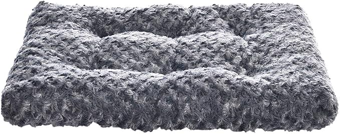 Amazon Basics Washable Cat and Dog Bed and Crate Pad, Indoor, Easy to Clean, 23" x 18" x 2.5", Gray