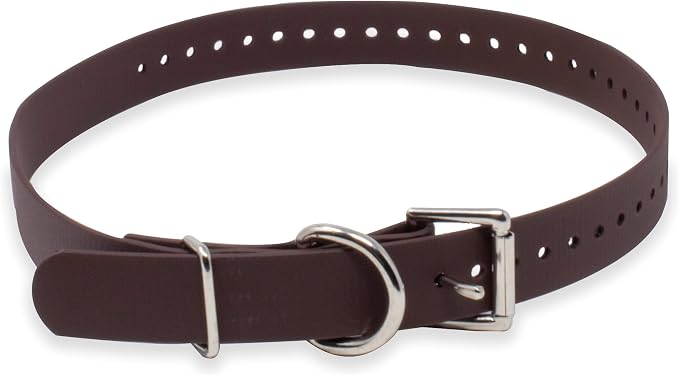 Educator 1-Inch Dog Training Collar Strap – ONLY Fits FE-580, ET-800 & UL-1200 Receivers – NOT Compatible with Mini Educator (ET-300/ET-400) – Durable Biothane Collar, Brown