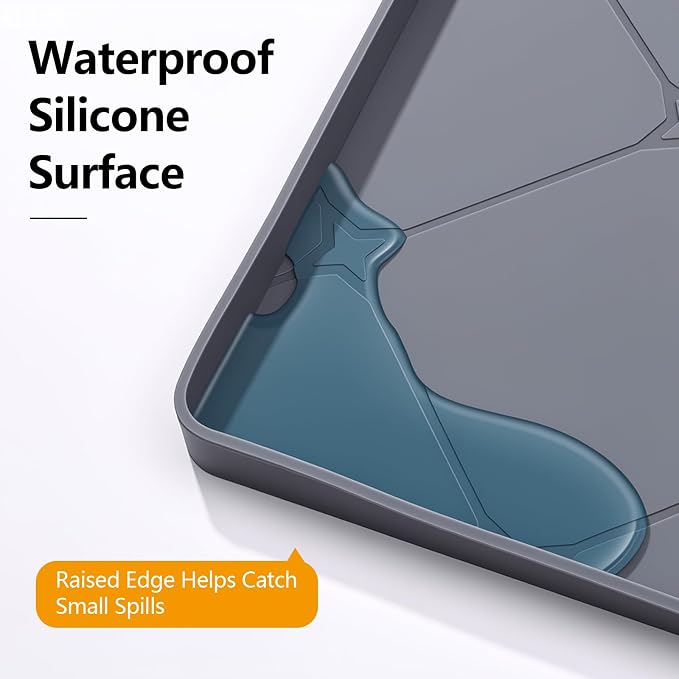 ondware Dog Pee Pad Holder Tray Fits for 40x22 in Pee Pads, Silicone Puppy Training Mat with Raised Edge Leak Protection for Indoor Puppy Potty Training at Home, Non-Slip Easy-Clean Tray