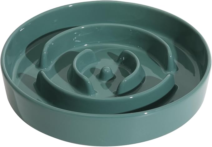 Havniva Ceramic Slow Feeder Dog Bowls, 1.6 Cups Dog Bowl Slow Feeding for Medium Breed, 8.2inch Puzzle Dog Food Bowl Slow Feeder Non-Slip Anti-Gulping and Anti-Choking Reduces Bloating
