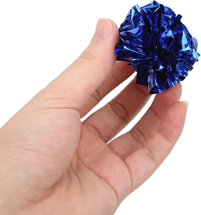 HERCHR 30 Pack Crinkle Balls Cats Sparkle Ball Colorful Mylar Balls Crinkle Paper Ball for Cats Interacting