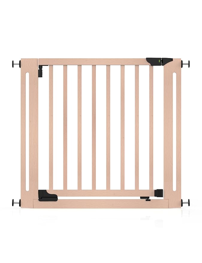 Baby Delight SizeWise™ Wood Pressure Mounted Safety Gate 34.25"-38.18" | Extra-Wide Passage | Auto-Close Two-Way Opening | Easy Installation | PEFC Certified Beech Wood (28.7" Passage)