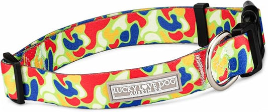 Lucky Love Dog - Adjustable Dog Collar with Easy Click Buckle for Small Dogs, Durable, & Comfortable for Male & Female Dogs, Pet Collar for Puppies & Adult Ones - Oscar, XS