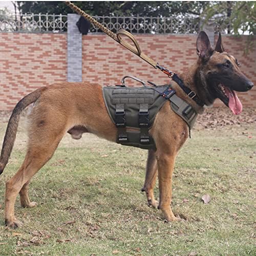 ICEFANG No Pull Tactical Dog Harness for X-Large Dogs,Adjustable Dog Vest