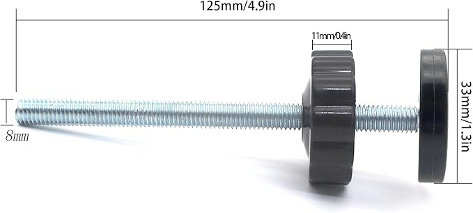 Baby Gate Extender Extention-4 Pack Baby and Pet Safety Stair Gate Threaded Spindle Rods Replacement Parts Bundle with Wall Protector (Round-Black-4 Pack)