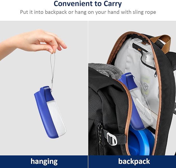 WePet Foldable Portable Dog Water Bottle Puppy Water Dispenser with Drinking Feeder, 19 OZ, High-Temperature Resistant Leak Proof for Pets Outdoor Walking, Hiking, Travel, Food Grade Plastic BPA Free