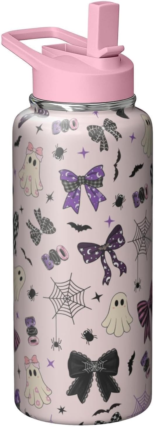 32 oz Halloween Bow Water Bottle