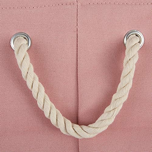 Bone Dry Pet Storage Collection Collapsible Bin, Rose, Medium Round