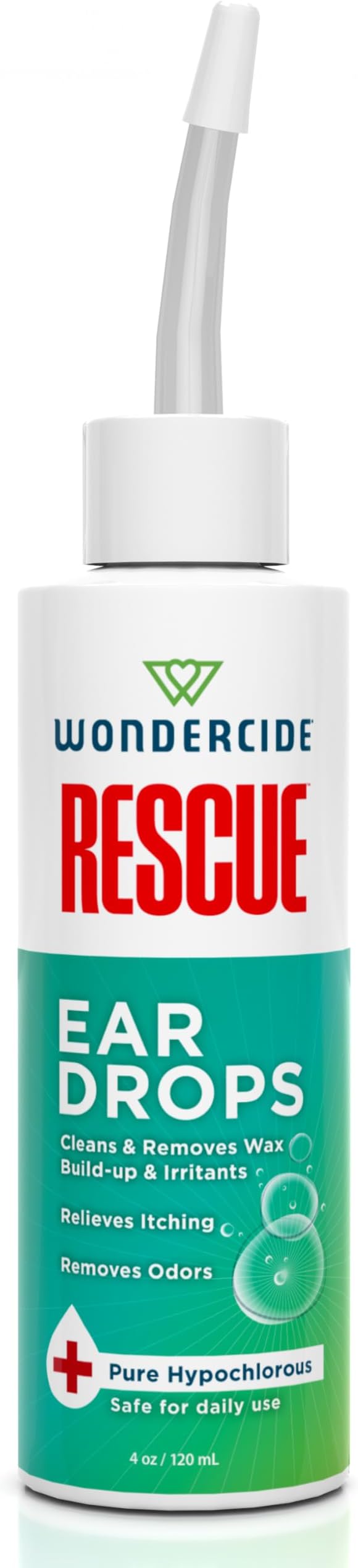 Wondercide Rescue - Ear Drops for Dogs and Cats - 4 oz | Cleans and Removes Wax Build-Up and Irritants for Pets - Relieves Itching and Redness with Pure Hypochlorous